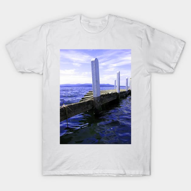 Pier Down at the beauty of Mallacoota T-Shirt by Tovers